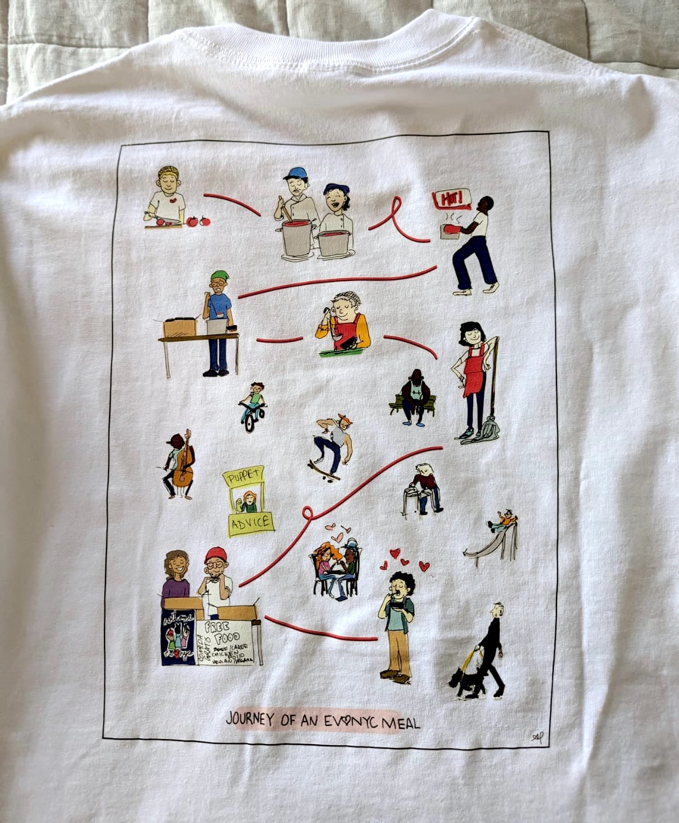"Journey of an EVLovesNYC Meal" Limited Edition T-Shirt