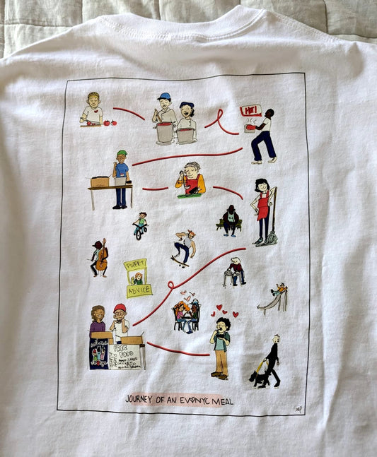 "Journey of an EVLovesNYC Meal" Limited Edition T-Shirt