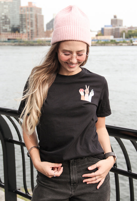 EV Loves NYC Short Sleeve Black T-Shirt - Women's Fit