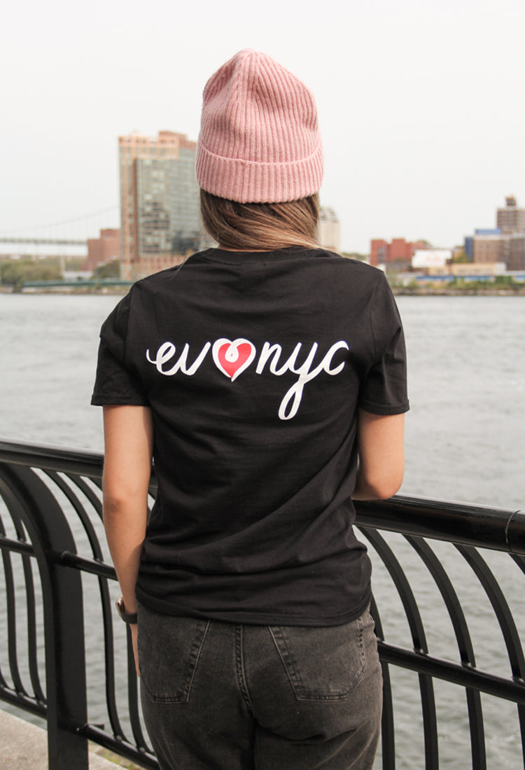 EV Loves NYC Short Sleeve Black T-Shirt - Women's Fit