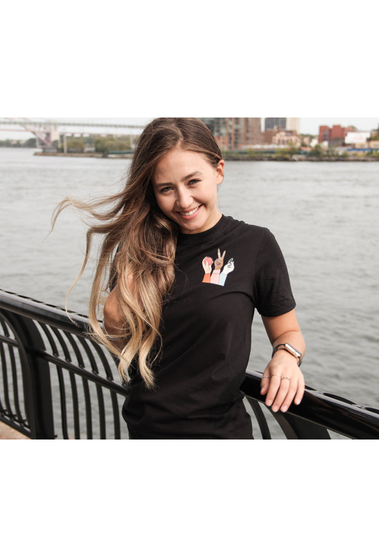 EV Loves NYC Short Sleeve Black T-Shirt - Women's Fit