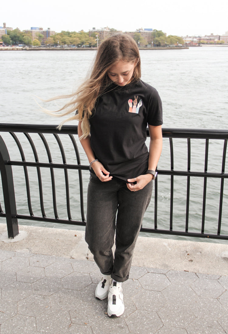 EV Loves NYC Short Sleeve Black T-Shirt - Women's Fit